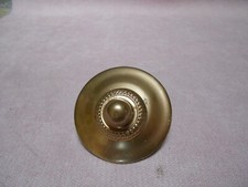 Ancienne décoration poignée Crochet Toupie ornement laiton  et métal 6.50 cm D