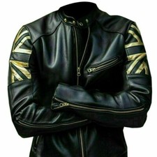 Veste En Cuir Biker Café