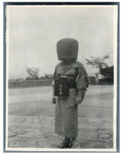 Japon, Kyoto (京都市), moine itinérant ou Kumusô, joueur de flûte shakuhachi  Vinta