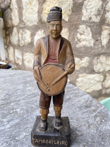 Bois sculpté ancien joueur - bois,