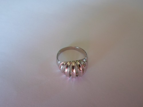 Bague argent massif demi - en,