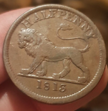 Royaume Uni 1/2 Penny Lion Essex 1813 Etat TB Envois groupé possible