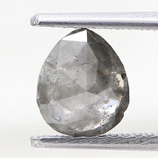 Rose Coupe Diamant Naturel Diamant 1 + Cts Gris Couleur Poire Forme