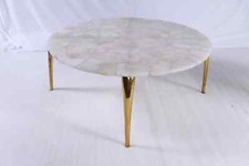 30 " Blanc Quartz Rond Table