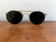 Ancienne Lunettes double d'aviateur-Clair et soleil- Verre et acier type Ray-Ban