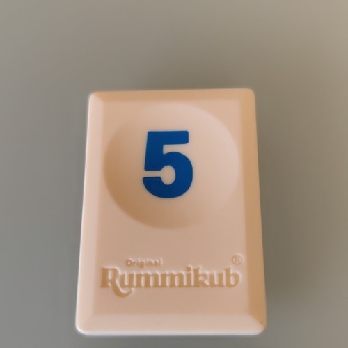 Tuile chiffre bleu jeu - 5,