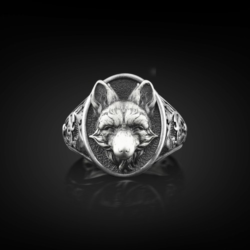 Bague chevalière homme renard
