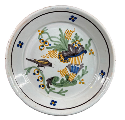 Assiette nevers xixe - assiette, faïence