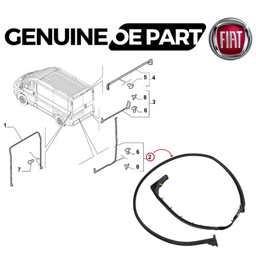 Joint porte arrière gauche - joint,