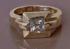 Superbe bague Tank argent