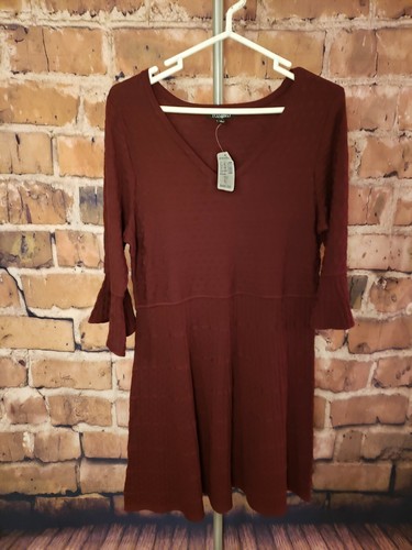 Roz ali burgendy sweater dress - roz&ali,