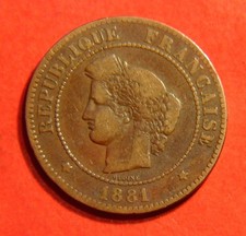 5 Centimes Cérès 1881.A