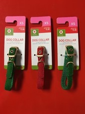 XS Red or Green Dog Collar