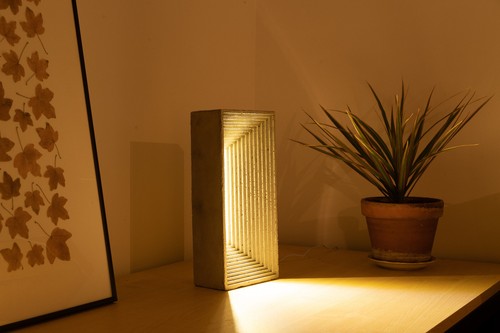 Lampe béton largeur - béton,