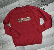 Tao 12 ANS FILLE : Pull Fin Rose Coton Été Fille