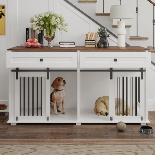 Large double dog - cage, two