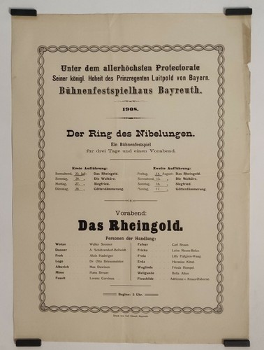 Bayreuth festival 1908 affiche - bayreuth,