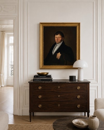 Grand tableau ancien 93 - h., cm