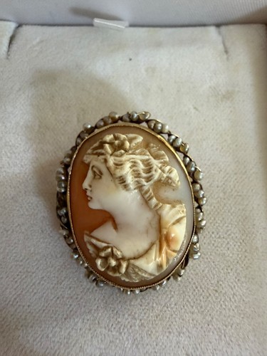 Ancienne broche camée or - broche,