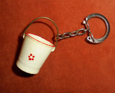 Porte-clès keychain mini seau pour maisons de poupées / traire mini vaches