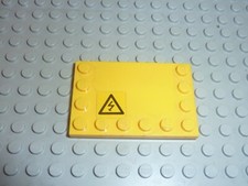 LEGO Yellow tile ref 6180pb026 / Set 7632 Crawler Crane