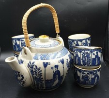 Théière chinoise faience porcelaine japon geisha fuji satsuma teapot chawans