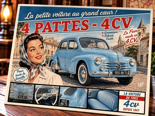 Plaque métal vintage - , renault
