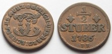 1/2 Stuber 1786 PR Charles-Théodore (Allemagne duché de Juliers-Berg)