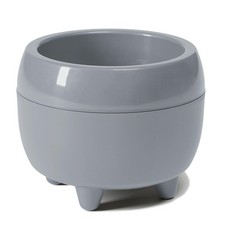 Pot de Fleurs Rond Ø 23 cm, 3L – Design élégant avec Pieds – Pot Gris avec Tr...