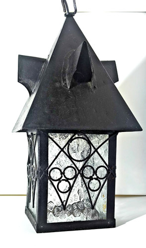 Superbe lanterne fer verre - fer,
