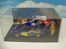 DIORAMA STYLE ROUTE BLEUE LES SUBARU IMPREZA WRX RALLYE boite vitrine  1/43