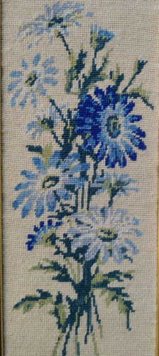 Tapisserie canevas bleuets - tapisserie,