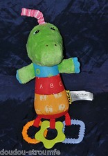 Peluche Doudou Crocodile K'S KIDS Jouet d'Activités Anneaux Dentition Pouet TTBE