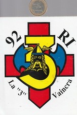  Autocollant. Militaire. 92 RI