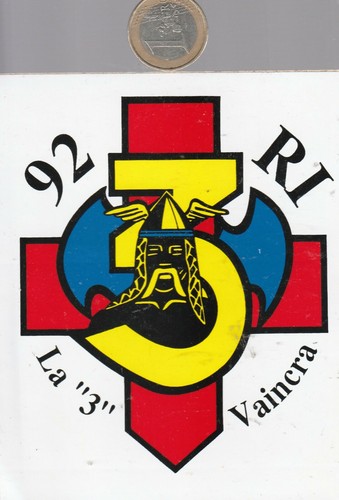 Autocollant militaire 92 ri - autocollant.,