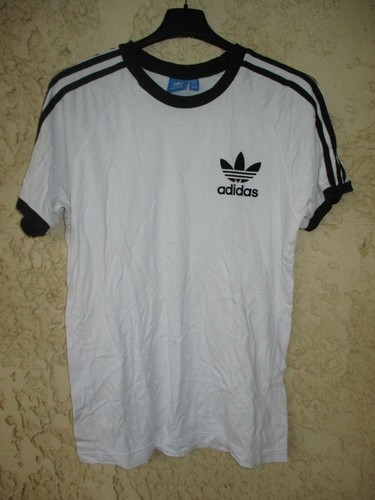 Shirt adidas blanc trefoil - t-shirt,
