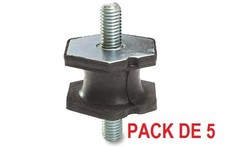 5 SILENT BLOC CAOUTCHOUC MALE MALE Ø42mm H 28mm M10 GROUPE ELECTROGENE NEUF