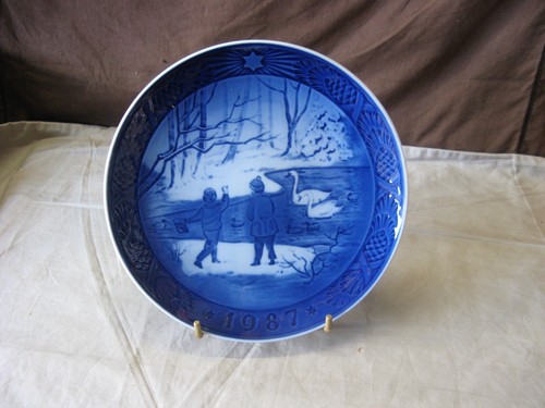Ancien joli plat noël - noËl, 1987