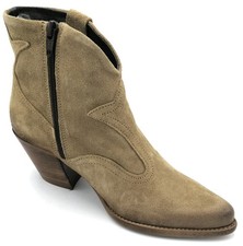 Felmini D925 Bottine Texane En Cuir Sable T 6 Cm