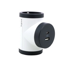 Legrand 049437 Fiche multiprise rotative 2x2P+T latérales 16A 3680W avec USB Ty