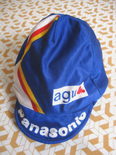 Casquette Cycliste Panasonic Agu années 80'S Vintage vélo Cap retro