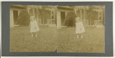 Maison Famille c1900 Photo Stereo Amateur Vintage Citrate PL8n
