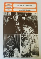 CARTE FICHE CINEMA 1939 ENTENTE CORDIALE Gaby Morlay Victor Francen Pierre Richa