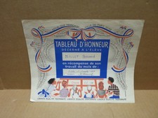 ENSEIGNEMENT ECOLE récompense Tableau d'Honneur illustré 1957