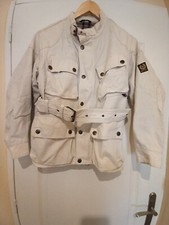 BELSTAFF FEMME VESTE MOTARDE  EN COTON ECRU TAILLE 40 