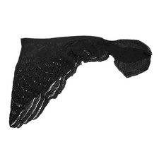  Poncho en tricot pour femme avec faux col amovible, faux col châle au crochet,