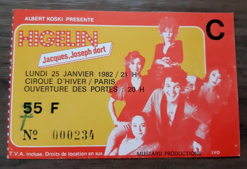 Ticket billet place concert - billet,