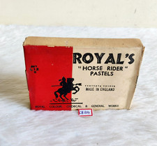 Vintage Royals Cheval Pastels Rouge Blanc Boîte Crayons non Utilisé Collection
