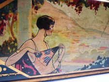 Belle boite publicitaire decor années folles Cote d'Azur 1920 vintage