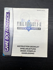 NOTICE SEULE Final Fantasy I & II Dawn of souls EUR Nintendo Game boy Advance